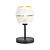 Handsome table lamp black with white and gold key 1x E27