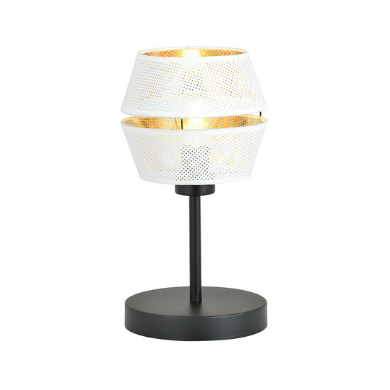 Emibig Emibig Handsome table lamp black with white and gold key 1x E27 - Ideal for stylish lighting