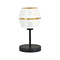 Emibig Emibig Belle lampe de table noire avec touche blanche et dorée 1x E27 - Parfaite pour un éclairage élégant