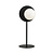 Special black table lamp with smoked glass accent E14
