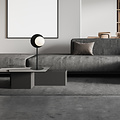 Speciale zwarte tafellamp met gerookt glas accentje E14