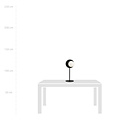 Lampe de table noire spéciale avec accent en verre fumé E14