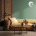 Emibig Emibig Lámpara de pared blanca 1x E14 con bola de vidrio ahumado - La atmósfera perfecta para cualquier habitación