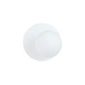 Volledig witte wandlamp 1x E14 met witte glazen bol afgewerkt