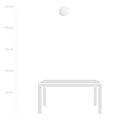 Completely white wall lamp 1x E14 with white glass ball finished