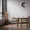 Emibig Emibig Lámpara de pared redonda negra simple con bola de vidrio ahumado E14 - Perfecta para crear una atmósfera acogedora en cualquier habitación