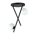 Ceiling lamp with metal rods and 2 frosted glass bulbs E14