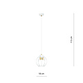 White hanging lamp cage lamp with gold GU10