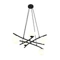 Emibig Emibig Fantastic black hanging lamp with 5 opal white glass balls E14 - Ideal for creating a cozy atmosphere