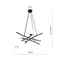 Emibig Emibig Fantastic black hanging lamp with 5 opal white glass balls E14 - Ideal for creating a cozy atmosphere