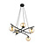 Lampe à suspension noire élégante avec 5 boules en verre de couleur ambre E14