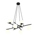 Emibig Emibig Heel grote zwarte hanglamp met 8 opaalwitte glazen bollen E14 - Perfect voor sfeervolle verlichting in elke ruimte
