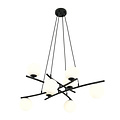 Emibig Emibig Very large black hanging lamp with 8 opal white glass balls E14 - Ideal for creating a cozy atmosphere in any space