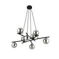 Emibig Emibig Exceptionally large black hanging lamp with 8 fumed glass balls E14 - Ideal for creating a stylish atmosphere