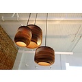 Lampe suspendue carton blanc ou beige design panier Ø 28cm E27
