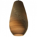 Hängelampe aus Pappe, weiße oder beige Designvase Ø 36 cm, E27