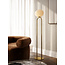 Lámpara de pie Danish Design blanco opal/latón 15W altura 135cm