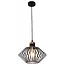 Fantasia SHURU pendant lamp with diamond-shaped metal cage, black and copper, Ø32 cm, E27 socket, bulb not included
