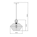 Fantasia SHURU pendant lamp with diamond-shaped metal cage, black and copper, Ø32 cm, E27 socket, bulb not included