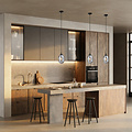 Emibig Emibig Black pendant with 1x E14 blown transparent glass - Ideal for creating a cozy atmosphere in your living room