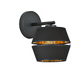 Emibig Emibig Applique murale noire avec intérieur doré 1x E27 - Créez une atmosphère élégante