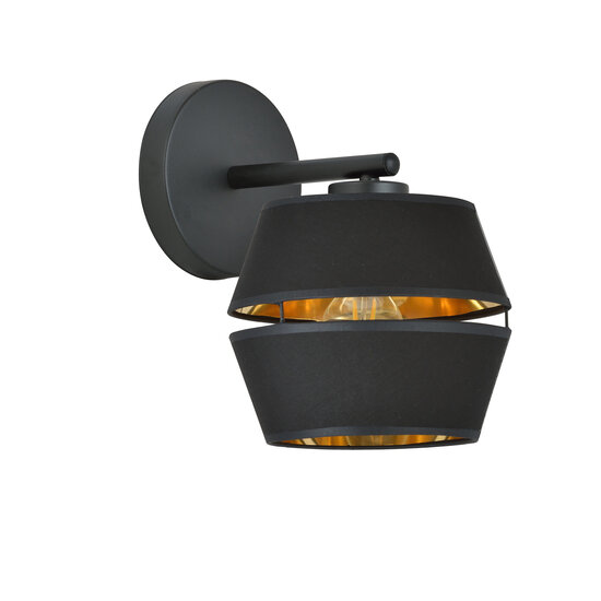 Emibig Emibig Schwarze Wandleuchte mit goldenem Innenleben 1x E27 - Schaffen Sie eine stilvolle Atmosphäre