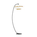 Emibig Emibig Belle lampe arc noire sur pied E27 blanche et dorée - Parfaite pour une décoration intérieure élégante