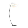 Emibig Emibig Belle lampe arc noire sur pied E27 blanche et dorée - Parfaite pour une décoration intérieure élégante