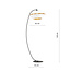 Emibig Emibig Handsome black arc lamp floor lamp E27 white and gold - Perfect for stylish home decor