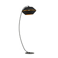 Außergewöhnliche schwarze Bogenlampe Stehleuchte E27 Schwarz und Gold
