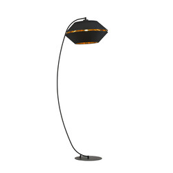 Emibig Uitzonderlijke zwart booglamp vloerlamp E27 zwart en goud