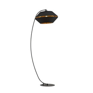 Emibig Uitzonderlijke zwart booglamp vloerlamp E27 zwart en goud