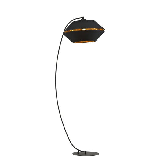 Emibig Emibig Uitzonderlijke zwart booglamp vloerlamp E27 zwart en goud - Perfect voor een stijlvolle woonkamer