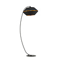 Außergewöhnliche schwarze Bogenlampe Stehleuchte E27 Schwarz und Gold