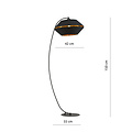 Emibig Emibig Lampe arc noire exceptionnelle E27 noire et dorée - Idéale pour un éclairage de salon élégant