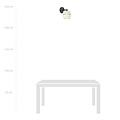 Wall lamp with holes black with white E27 gold inside