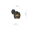 Emibig Emibig Black perforated wall lamp with gold interior 1x E27 - Ideal for stylish lighting
