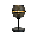 Emibig Emibig Hübsche Tischlampe schwarz mit goldenem Akzent 1x E27 - Perfekt für eine stilvolle Atmosphäre
