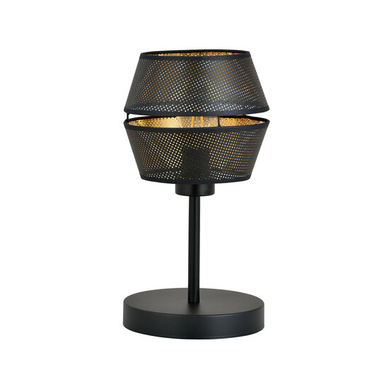 Emibig Emibig Knappe tafellamp zwart met gouden accent 1x E27 - Perfect voor een stijlvolle ambiance