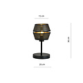 Emibig Emibig Handsome table lamp black with gold accent 1x E27 - Perfect for stylish ambiance