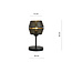 Handsome table lamp black with gold accent 1x E27