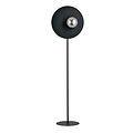 Emibig Emibig Lampe sur pied noire avec ampoule en verre fumé 14 cm E14 - Idéale pour une ambiance chaleureuse