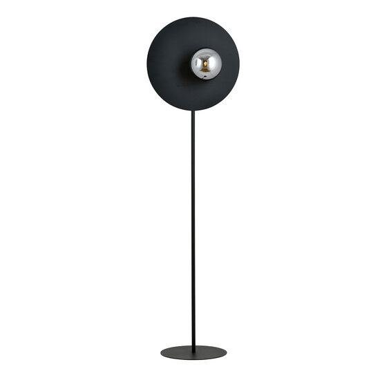 Emibig Emibig Schwarze Stehlampe mit Rauchglaskolben 14 cm E14 - Ideal für eine gemütliche Atmosphäre