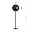 Emibig Emibig Lámpara de pie negra con bombilla de vidrio ahumado 14 cm E14 - Ideal para crear un ambiente acogedor