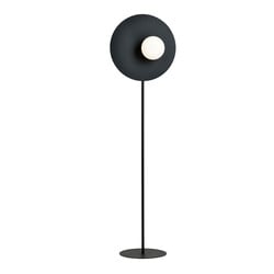 Emibig Lampe debout noire avec boule en verre dépoli de 14 cm E14