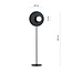 Emibig Emibig Schwarze Stehlampe mit Milchglaskugel von 14 cm E14 - Perfekt für eine gemütliche Atmosphäre in jedem Raum