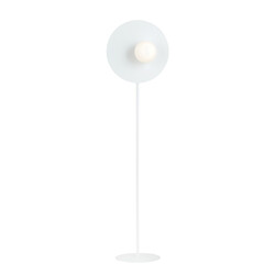 Weiße Stehlampe mit Milchglaskugel von 14 cm E14