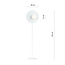 Emibig Emibig Weiße Stehlampe mit Milchglaskugel von 14 cm E14 - Schaffen Sie eine gemütliche Atmosphäre in Ihrem Raum