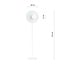Emibig Emibig White standing lamp finished with milk glass ball of 14 cm E14 - Create a cozy ambiance in your space