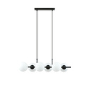 Emibig Emibig 6 bulb hanging lamp black with matt white glass balls E14 - Ideal for stylish lighting